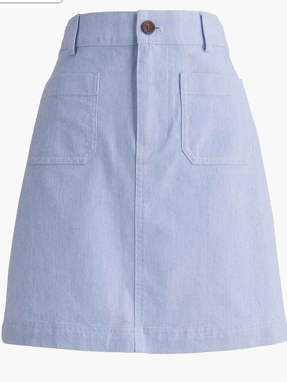 J. Crew Factory Lizzie patch-pocket mini skirt Light Blue A-Line Pocket Skirt